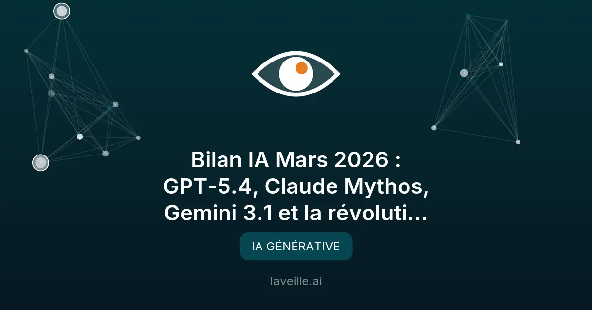 Bilan Mars 2026 : Révolution des modèles IA