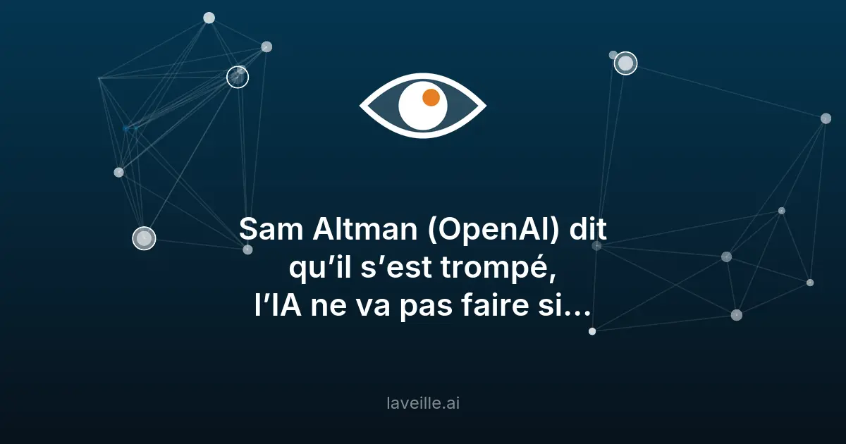 Sam Altman revient sur l'impact de l'IA sur l'emploi
