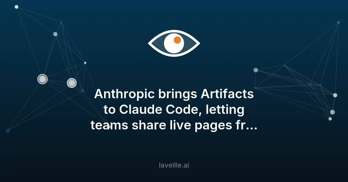 Anthropic lance Artifacts pour Claude Code