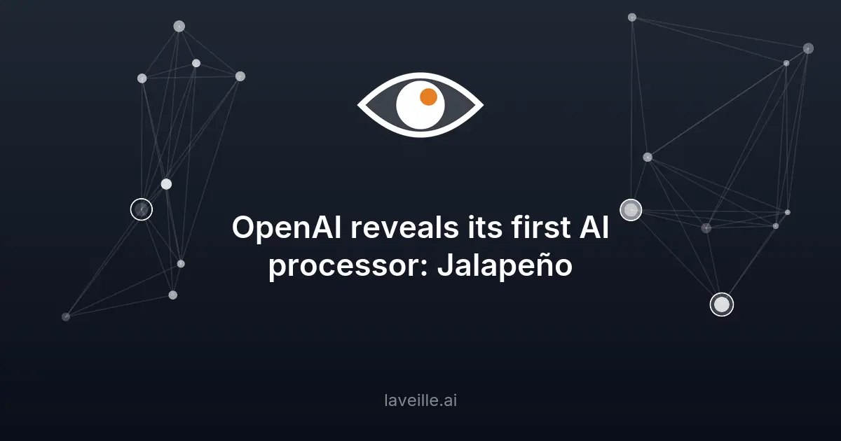 OpenAI dévoile Jalapeño, son processeur dédié à l'IA