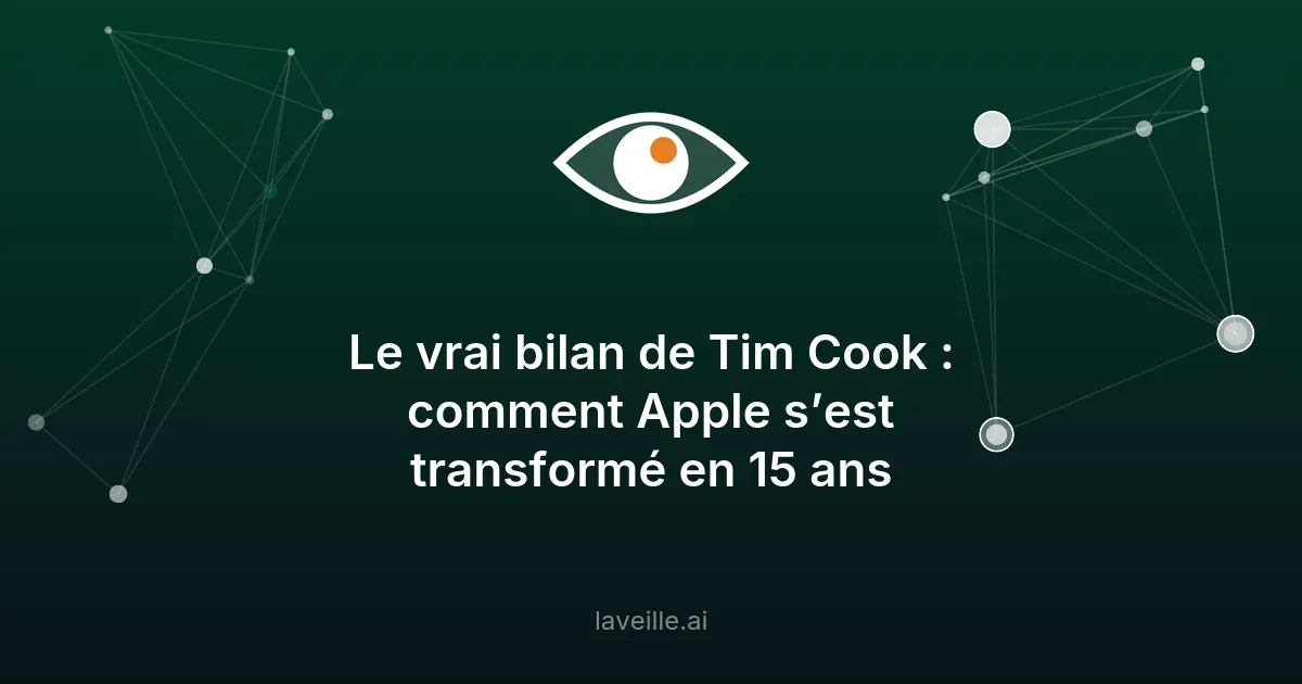 Tim Cook quitte Apple : bilan de 15 ans de transformation