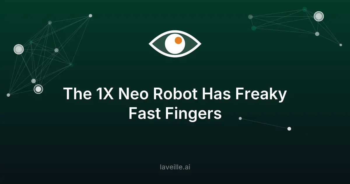 1X Neo : des mains robotiques ultra-déxtres pour tâches domestiques