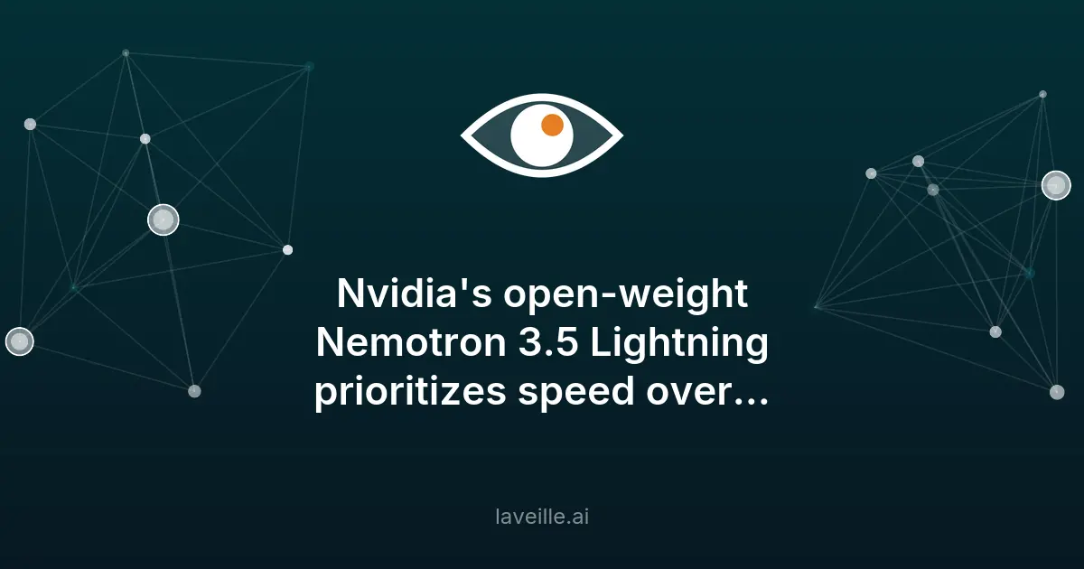Nvidia Nemotron 3.5 Lightning : rapidité record pour l'IA générative