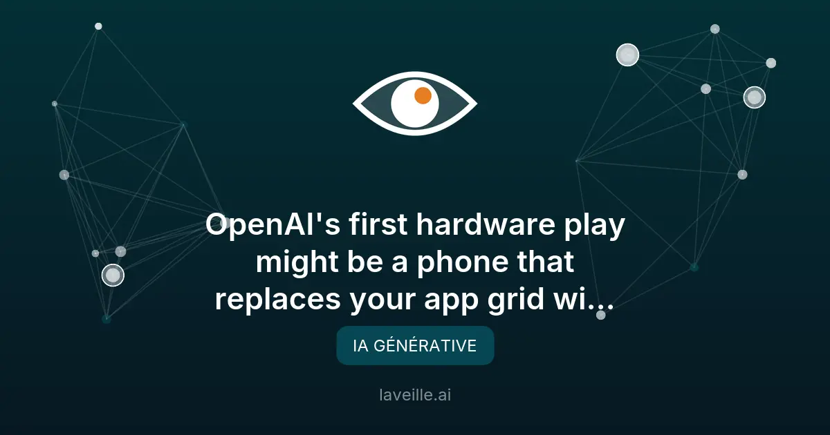 OpenAI lance un smartphone révolutionnaire piloté par IA